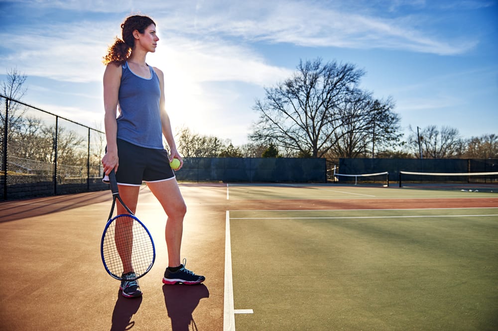 Tennis player on court