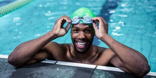 Swimmer in pool